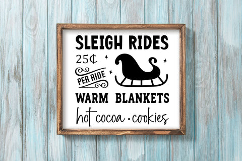 Sleigh rides 25c per ride warm blankets hot SVG Design SVG Regulrcrative 