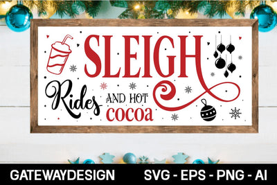 Sleigh Rides And Hot Cocoa svg design SVG designmaster24 