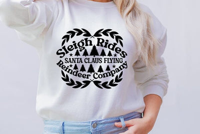 Sleigh rides santa claus flying reindeer company SVG Angelina750 
