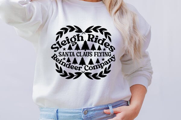Sleigh rides santa claus flying reindeer company SVG Angelina750 