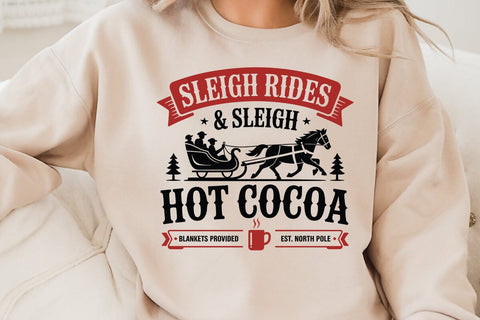 Sleigh Rides & Sleigh Hot Cocoa SVG Angelina750 