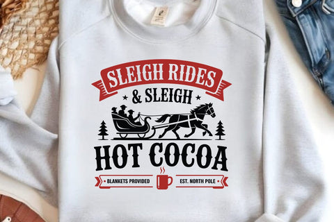 Sleigh Rides & Sleigh Hot Cocoa SVG Angelina750 