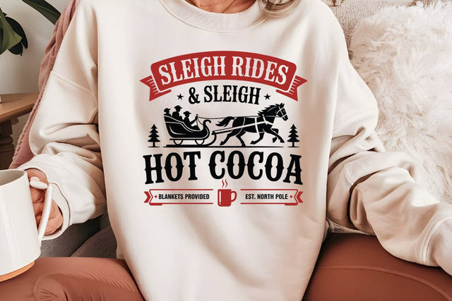 Sleigh Rides & Sleigh Hot Cocoa SVG Angelina750 