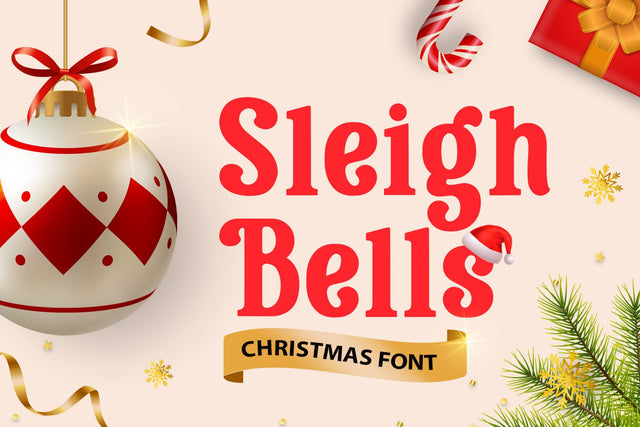 Sleighbells - Christmas Font Font Mozarella 