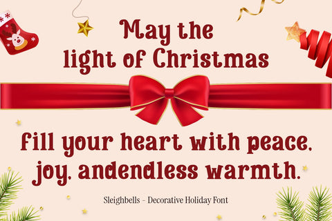 Sleighbells - Christmas Font Font Mozarella 