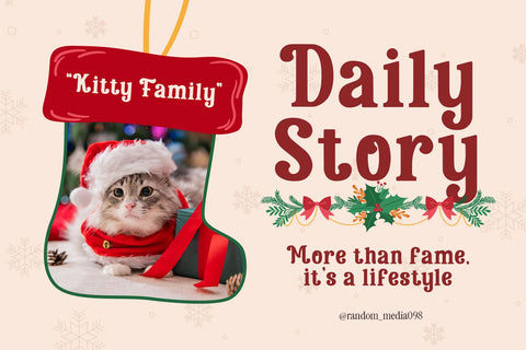 Sleighbells - Christmas Font Font Mozarella 