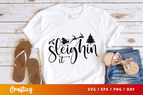Sleighin it SVG Design SVG Designangry 