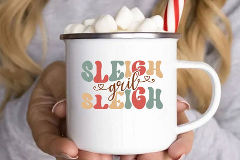 Slesgh girl sleigh, Retro Christmas Svg, Christmas shirt design, Christmas Mega bundle, Christmas Retro Svg, Vintage Christmas Svg, Retro Xmas png sublimation SVG FiveStarCrafting 