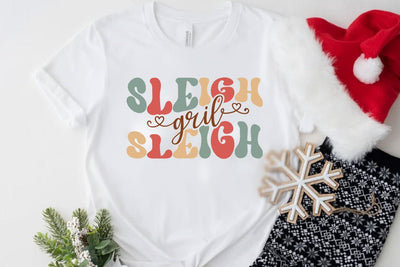 Slesgh girl sleigh, Retro Christmas Svg, Christmas shirt design, Christmas Mega bundle, Christmas Retro Svg, Vintage Christmas Svg, Retro Xmas png sublimation SVG FiveStarCrafting 