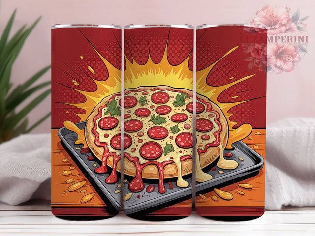 Slice Life Pizza Lover Tumbler, Food Lover Cup, Italian Food Design, Pizza Fan Present, Foodie Gift Tumbler, Pizza Life Cup, Restaurant Worker Gift Sublimation Li Zamperini 