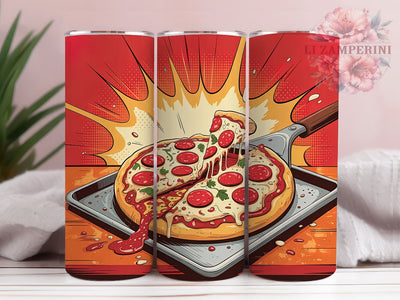 Slice Life Pizza Lover Tumbler, Food Lover Cup, Italian Food Design, Pizza Fan Present, Foodie Gift Tumbler, Pizza Life Cup, Restaurant Worker Gift Sublimation Li Zamperini 