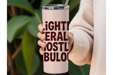 Slightly Feral Tumbler Wrap PNG Sublimation DesignSVG 