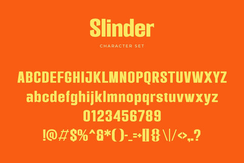 Slinder - Modern Sans Serif Font studioalmeera 