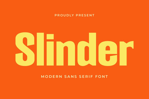 Slinder - Modern Sans Serif Font studioalmeera 