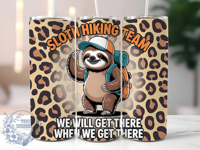 Sloth Hiking Team 20oz Tumbler, Hiking Team Wrap, Funny Sublimation Design, Humor Quote PNG, Cute Animal Tumbler Wrap, 20oz Tumbler Sublimation ToriDesigns 