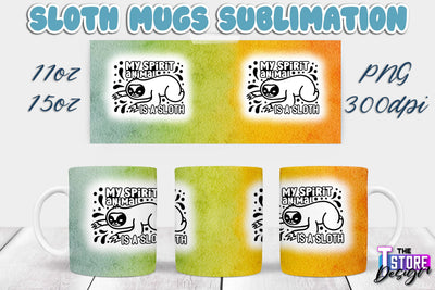 Sloth Mug | Sloth Quotes | 11 oz 15 oz Sublimation | PNG Design | Lazy Design Sublimation The T Store Design 