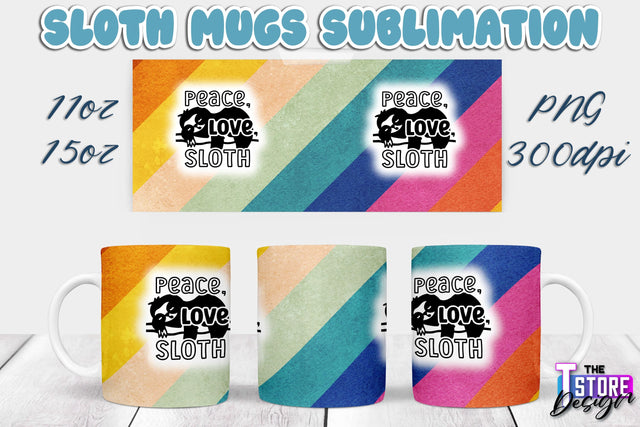 Sloth Mug | Sloth Quotes | 11 oz 15 oz Sublimation | PNG Design | Lazy Design Sublimation The T Store Design 