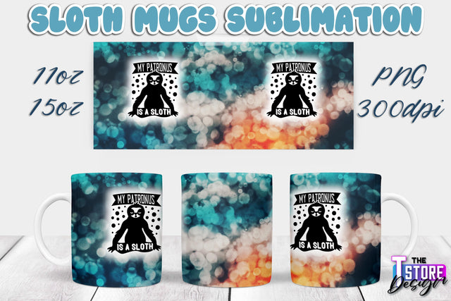 Sloth Mug | Sloth Quotes | 11 oz 15 oz Sublimation | PNG Design | Lazy Design Sublimation The T Store Design 