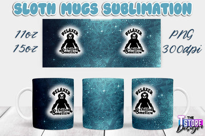 Sloth Mug | Sloth Quotes | 11 oz 15 oz Sublimation | PNG Design | Lazy Design Sublimation The T Store Design 
