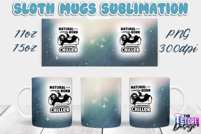 Sloth Mug | Sloth Quotes | 11 oz 15 oz Sublimation | PNG Design | Lazy Design Sublimation The T Store Design 