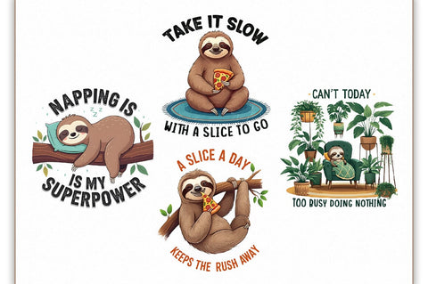 Sloth PNG Sublimation Bundle Sublimation Shetara Begum 