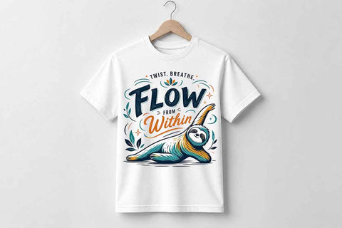 Sloth Quote PNG | Flow From Within Mindfulness Sublimation SVG BillahCrafts 