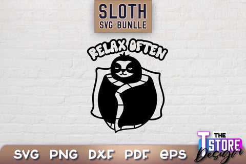 Sloth SVG Design | Lazy Design SVG | SVG File SVG The T Store Design 
