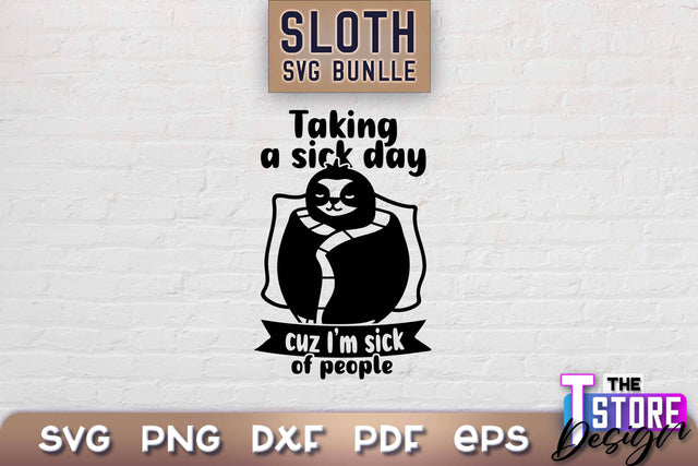 Sloth SVG Design | Lazy Design SVG | SVG File SVG The T Store Design 