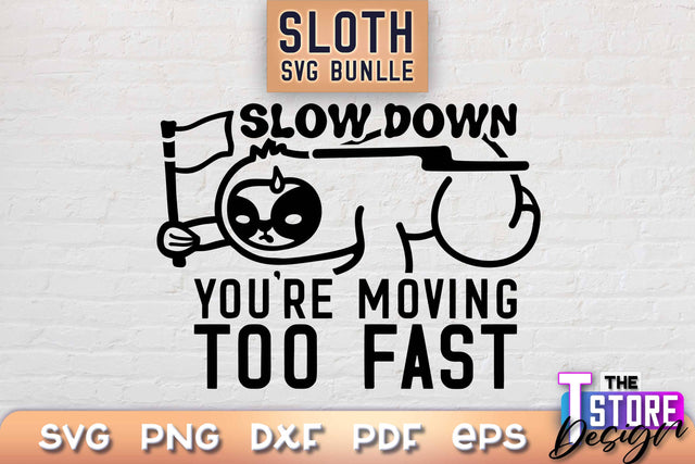 Sloth SVG Design | Lazy Design SVG | SVG File SVG The T Store Design 