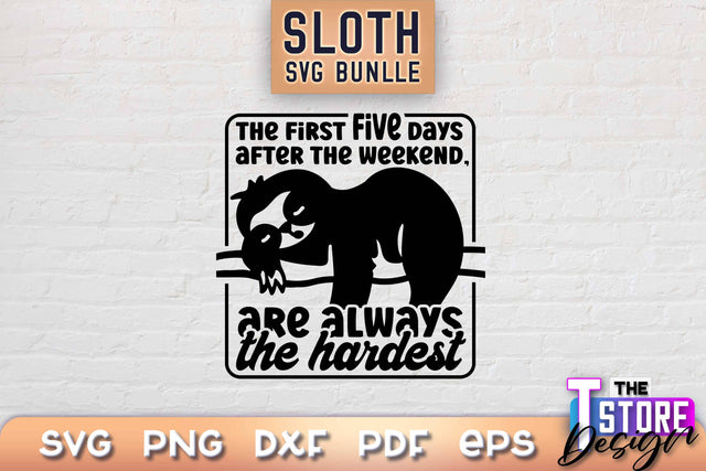 Sloth SVG Design | Lazy Design SVG | SVG File SVG The T Store Design 