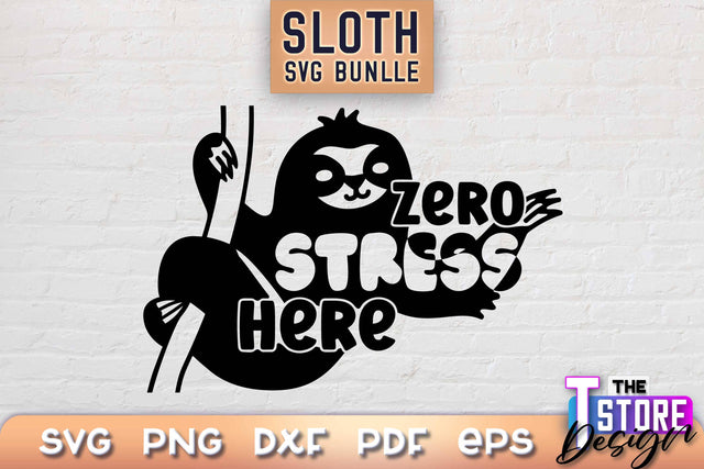 Sloth SVG Design | Lazy Design SVG | SVG File SVG The T Store Design 