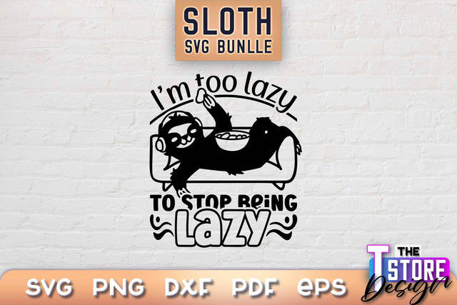 Sloth SVG Design | Lazy Design SVG | SVG File SVG The T Store Design 