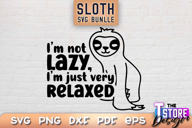 Sloth SVG Design | Lazy Design SVG | SVG File SVG The T Store Design 
