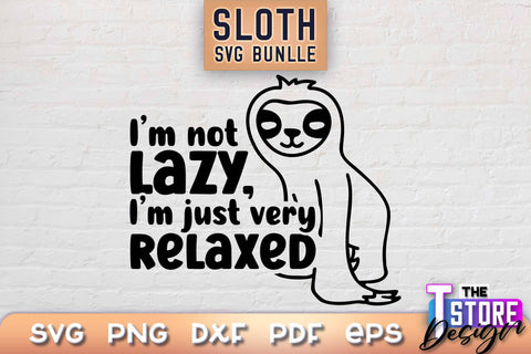 Sloth SVG Design | Lazy Design SVG | SVG File SVG The T Store Design 