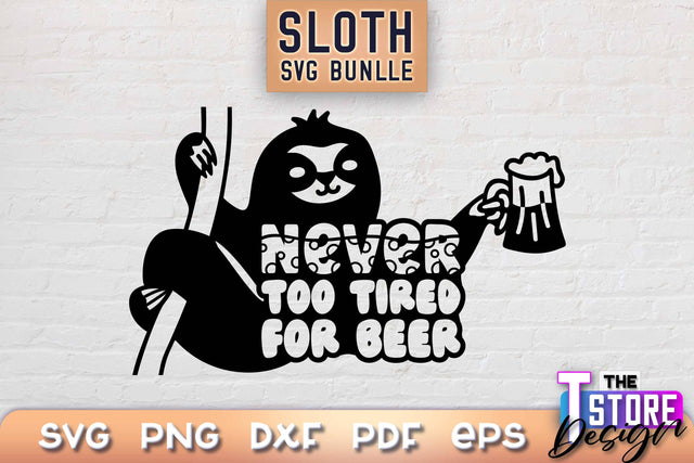 Sloth SVG Design | Lazy Design SVG | SVG File SVG The T Store Design 