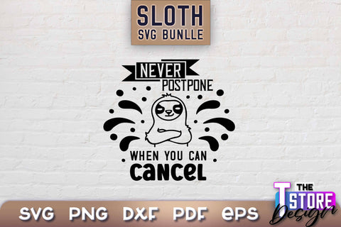 Sloth SVG Design | Lazy Design SVG | SVG File SVG The T Store Design 