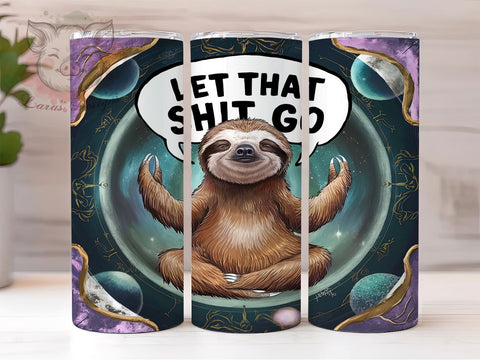 Sloth Yoga 20oz Tumbler Png, Straight & Tapered Tumbler Png, Meditation Mindfulness Tumbler Png, Digital Download PNG Sublimation Lara' s Designs 