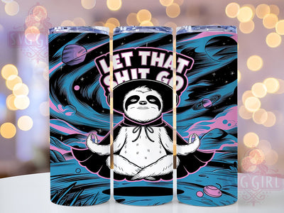 Sloth Yoga 20oz Tumbler Wrap Sublimation, Straight Tapered Tumbler Wrap, Meditation Mindfulness Tumbler Png, Instant Digital Download Sublimation SvggirlplusArt 