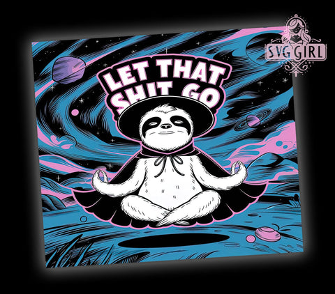 Sloth Yoga 20oz Tumbler Wrap Sublimation, Straight Tapered Tumbler Wrap, Meditation Mindfulness Tumbler Png, Instant Digital Download Sublimation SvggirlplusArt 