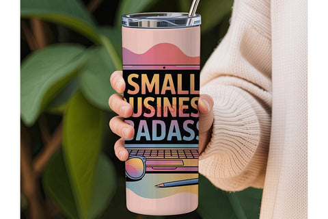 Small Business Badass 20oz Tumbler Wrap Sublimation DesignSVG 