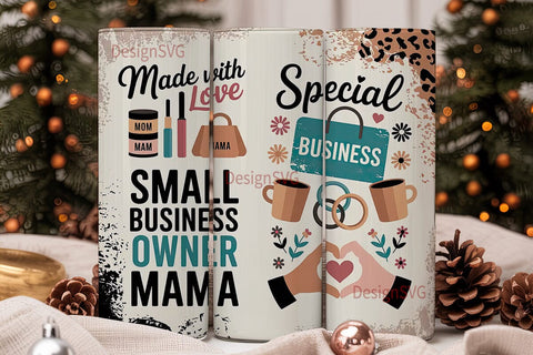 Small Business Mama Tumbler Wrap Sublimation DesignSVG 