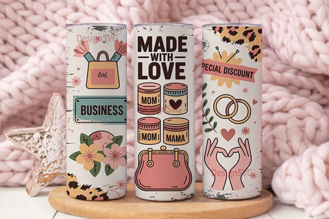 Small Business Mama Tumbler Wrap Sublimation DesignSVG 