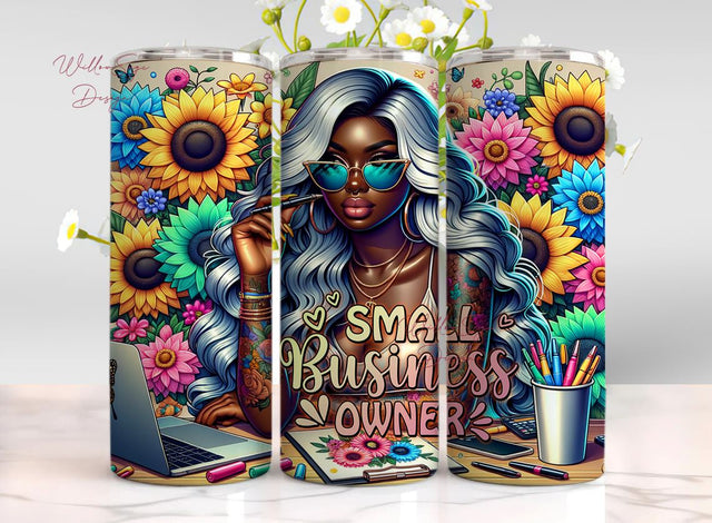 Small Business Owner 20oz Skinny Sublimation Tumbler Design, Motivational Self Love Tumbler Png, Boho Women Tumbler Png Download Sublimation WillowSageDesign 