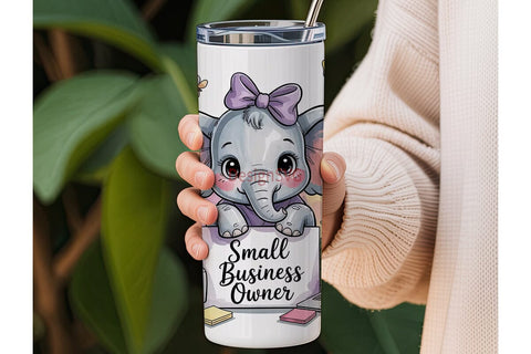 Small Business Owner 20oz Tumbler Wrap Sublimation DesignSVG 