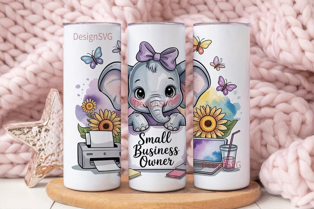 Small Business Owner 20oz Tumbler Wrap Sublimation DesignSVG 