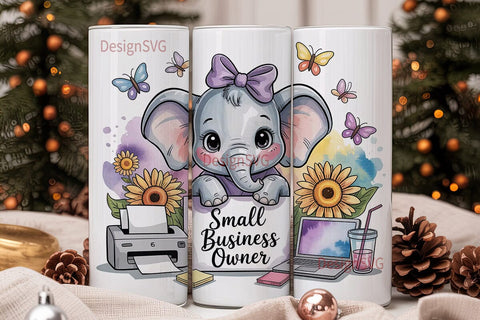 Small Business Owner 20oz Tumbler Wrap Sublimation DesignSVG 