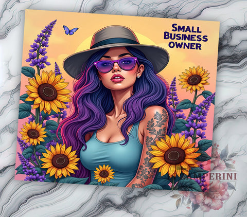 Small Business Owner Girl, Sarcastic Tumbler Design, 20oz PNG Sublimation, Funny Tumbler Wrap, Digital Download Tumbler, Crafting Gift Idea, Unique Tumbler Design Sublimation Li Zamperini 