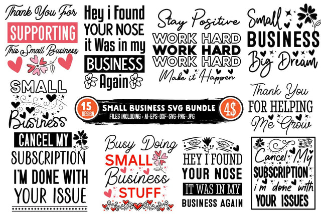 Small Business SVG Bundle,Funny Quotes SVG Bundle,Sarcastic SVG bundle,Motivational SVG Bundle, inspirational SVG bundle,Small Business Svg SVG BlackCatsMedia 