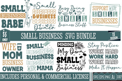 Small Business Svg Bundle,Small Business Svg Design,Small Business Shirt Design Bundle,Svg Cut File For Cricut ,Funny Svg BUndle,Svg Bundle SVG BlackCatsMedia 
