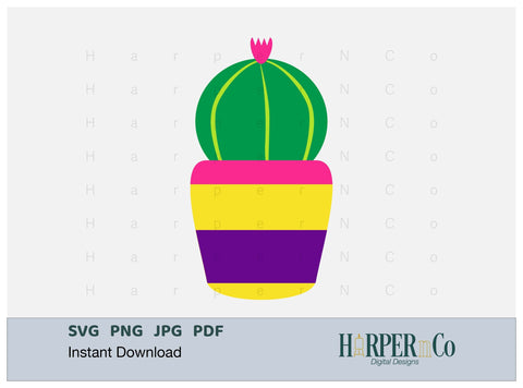 Small Cactus SVG PNG Cut EPS File SVG HarperNCo 